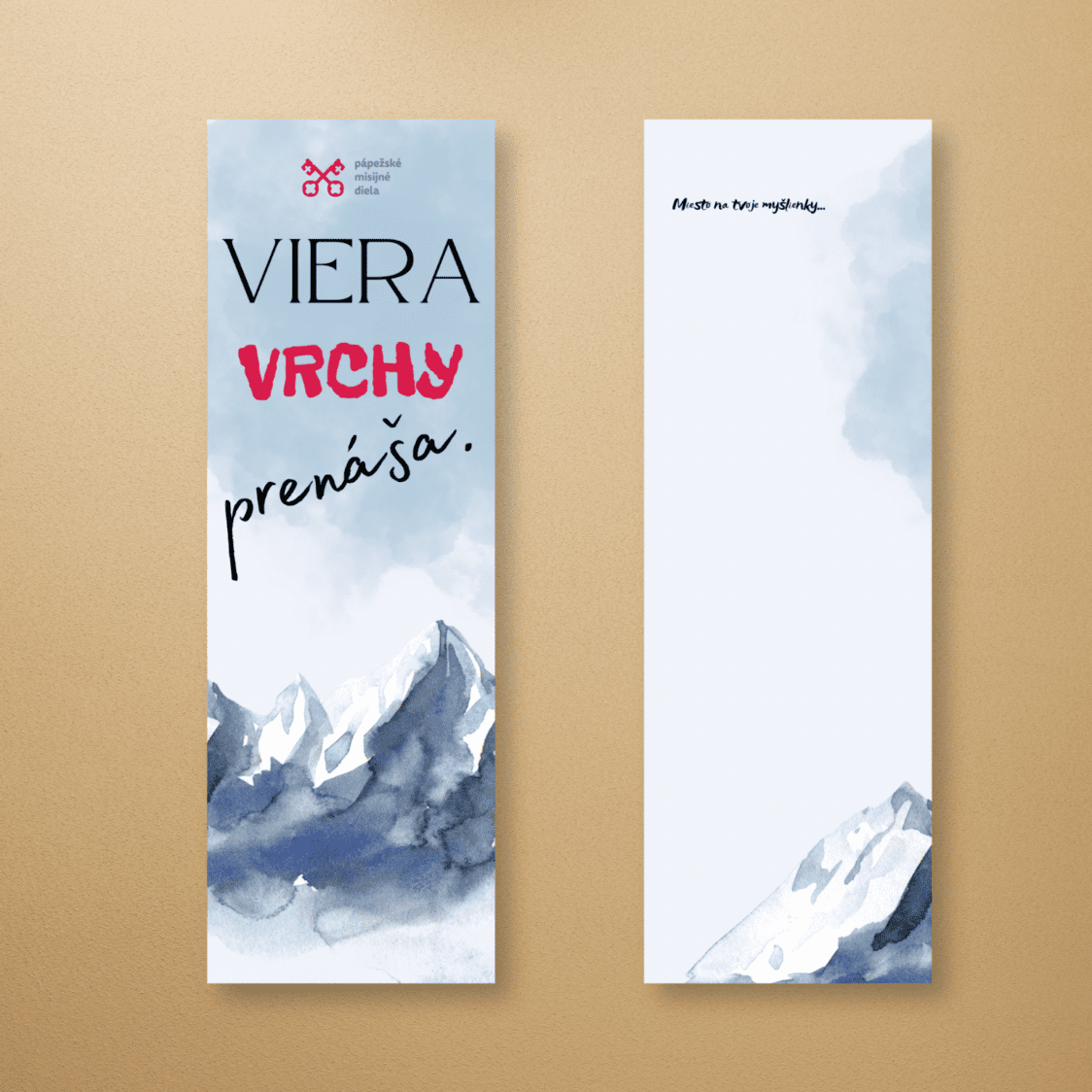 Záložka – Viera vrchy prenáša (5x15cm)