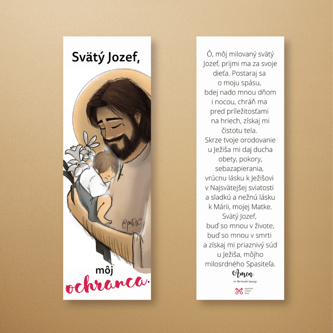 Záložka – Svätý Jozef, môj ochranca (5x15cm)