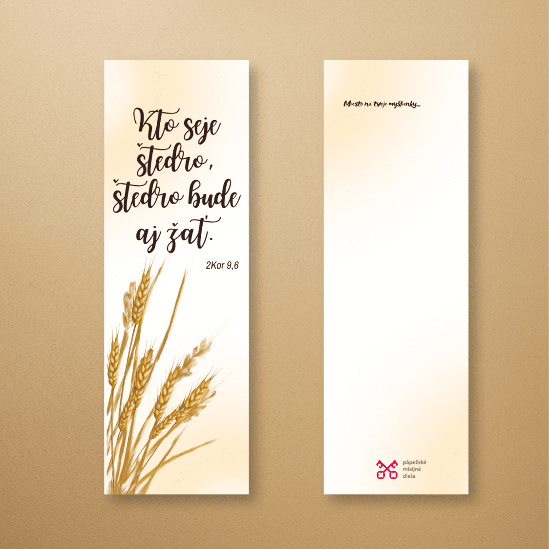 Záložka – Kto seje štedro, štedro bude aj žať (5x15cm)