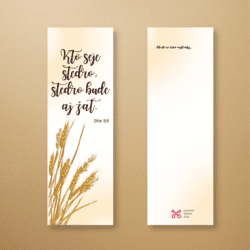 Záložka – Kto seje štedro, štedro bude aj žať (5x15cm)