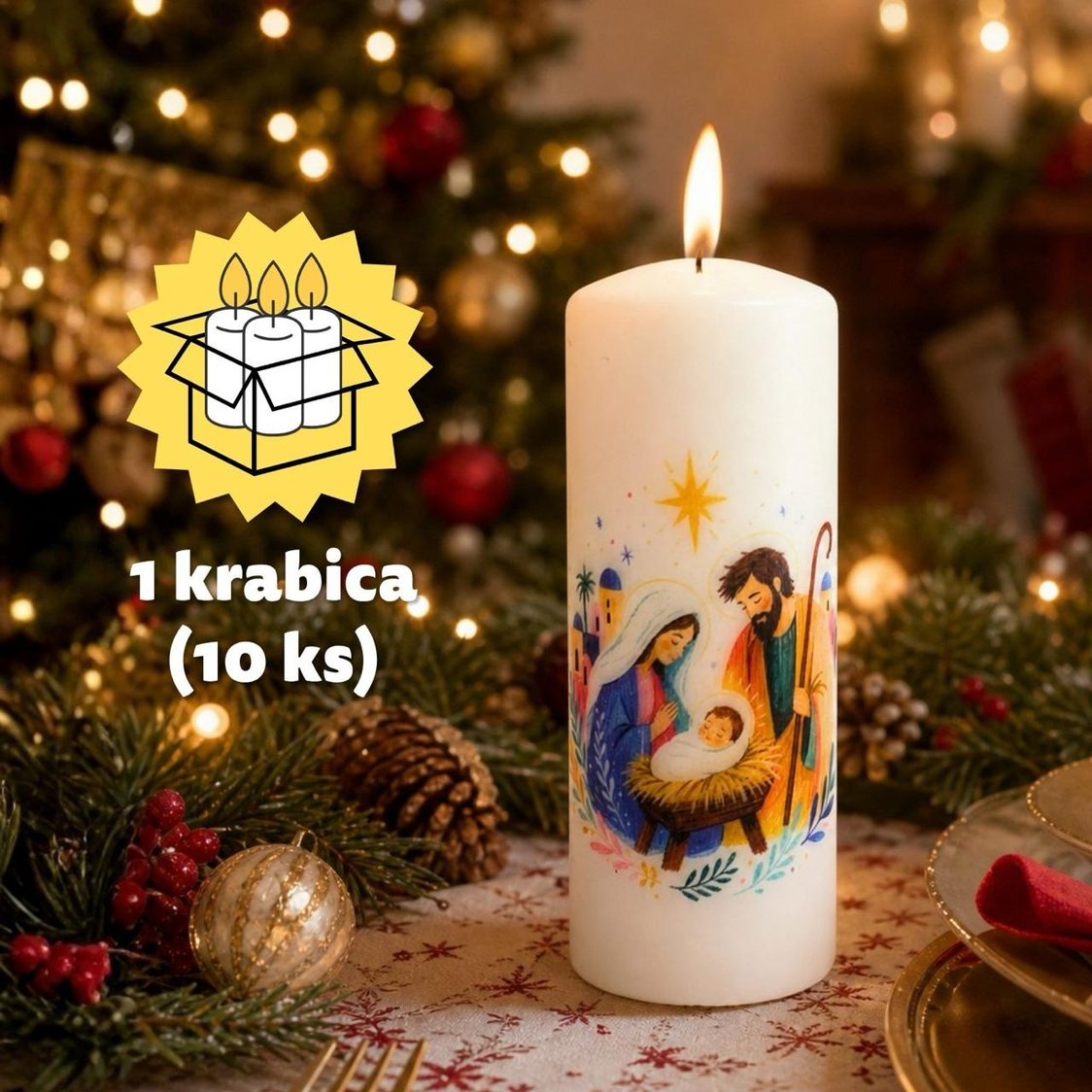 Sviečka k Štedrej večeri 2026 (10ks)